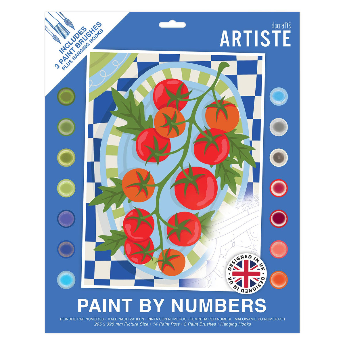 Large Paint by Numbers, Tomatoes, 395x295mm