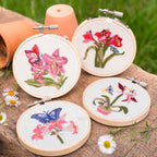 RHS Embroidery Hoop Kit x 4 : Butterfly & Flora