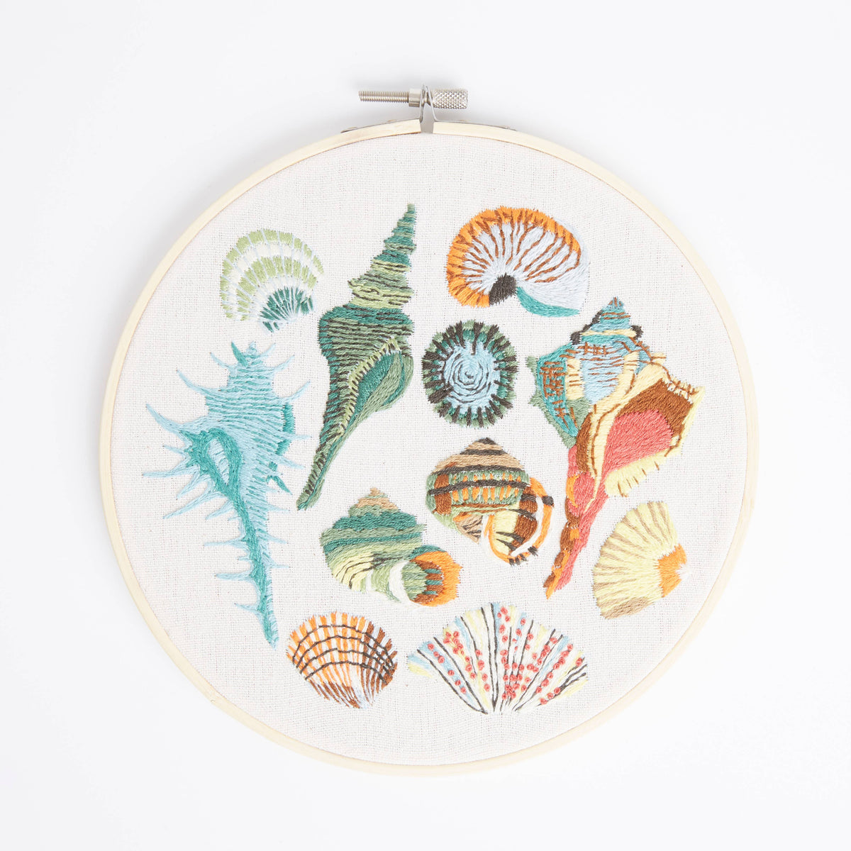 Natural History Museum Embroidery Hoop Kit, Shells Design 8"