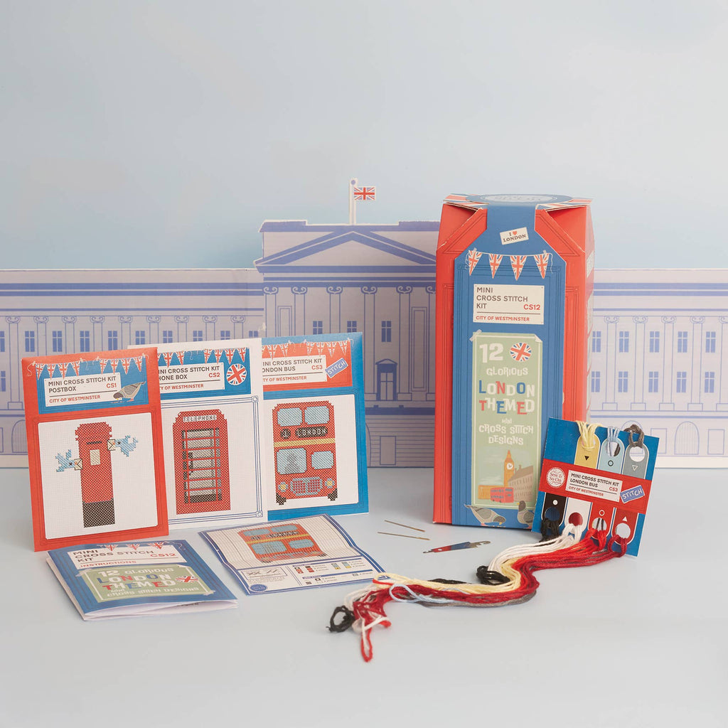 Sew & So On Mini Cross Stitch Kits : 12 Mini London Designs