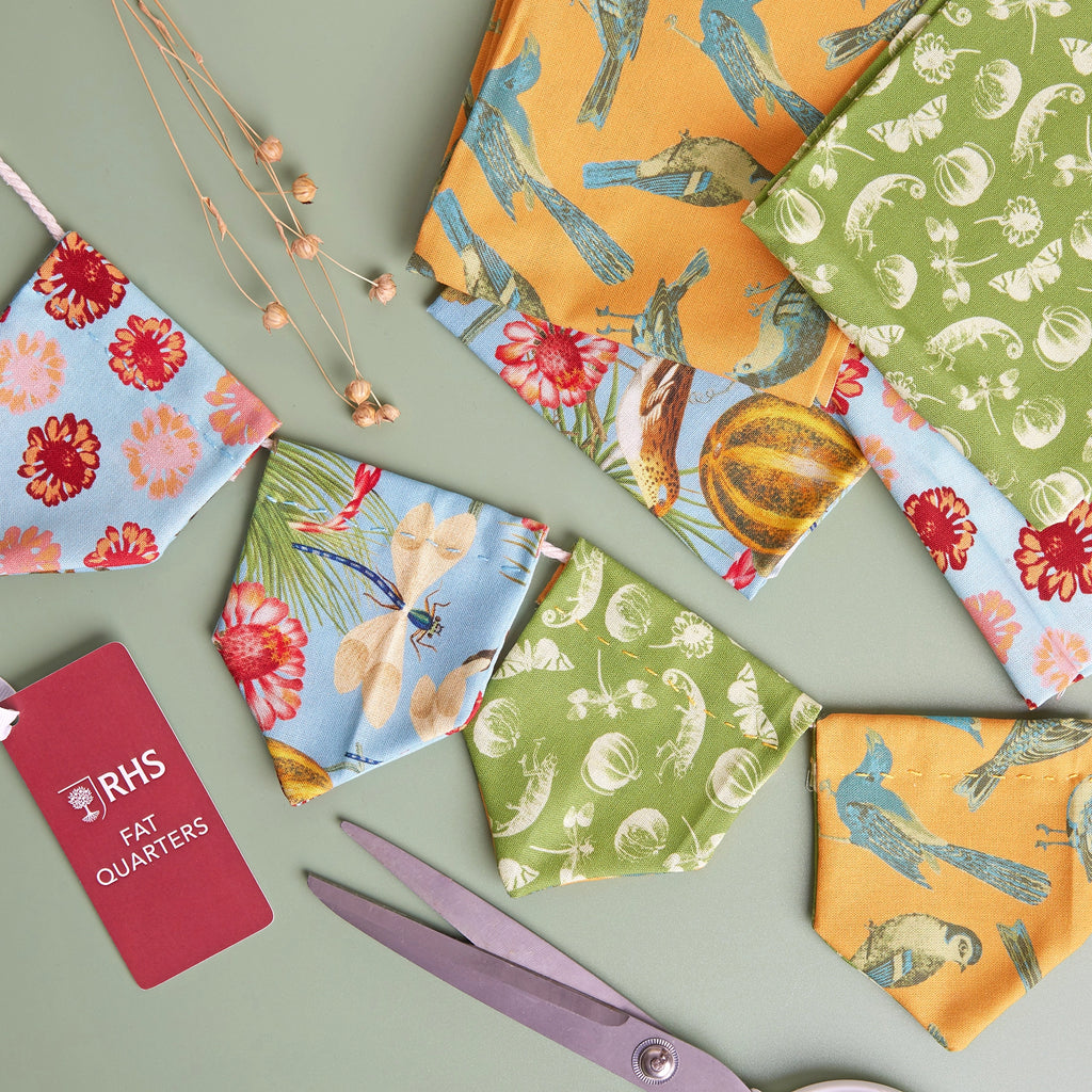 RHS Fat Quarter Fabric Bundle, Tropical, 45 X 56cm, Pack of 4