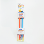 Kids Knitting Needles 18cm x 6mm : Pony Orange & Blue