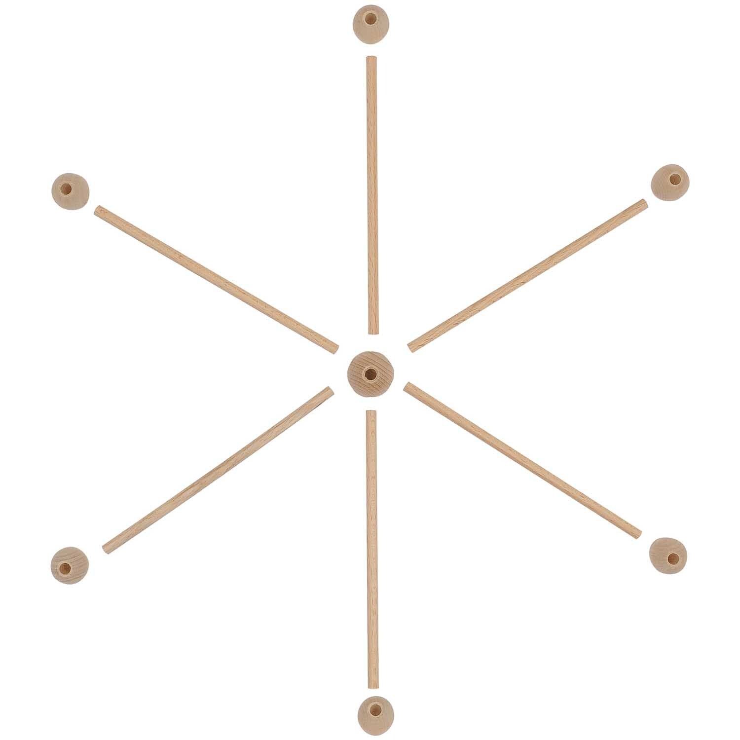 Mobile star with balls 30cm