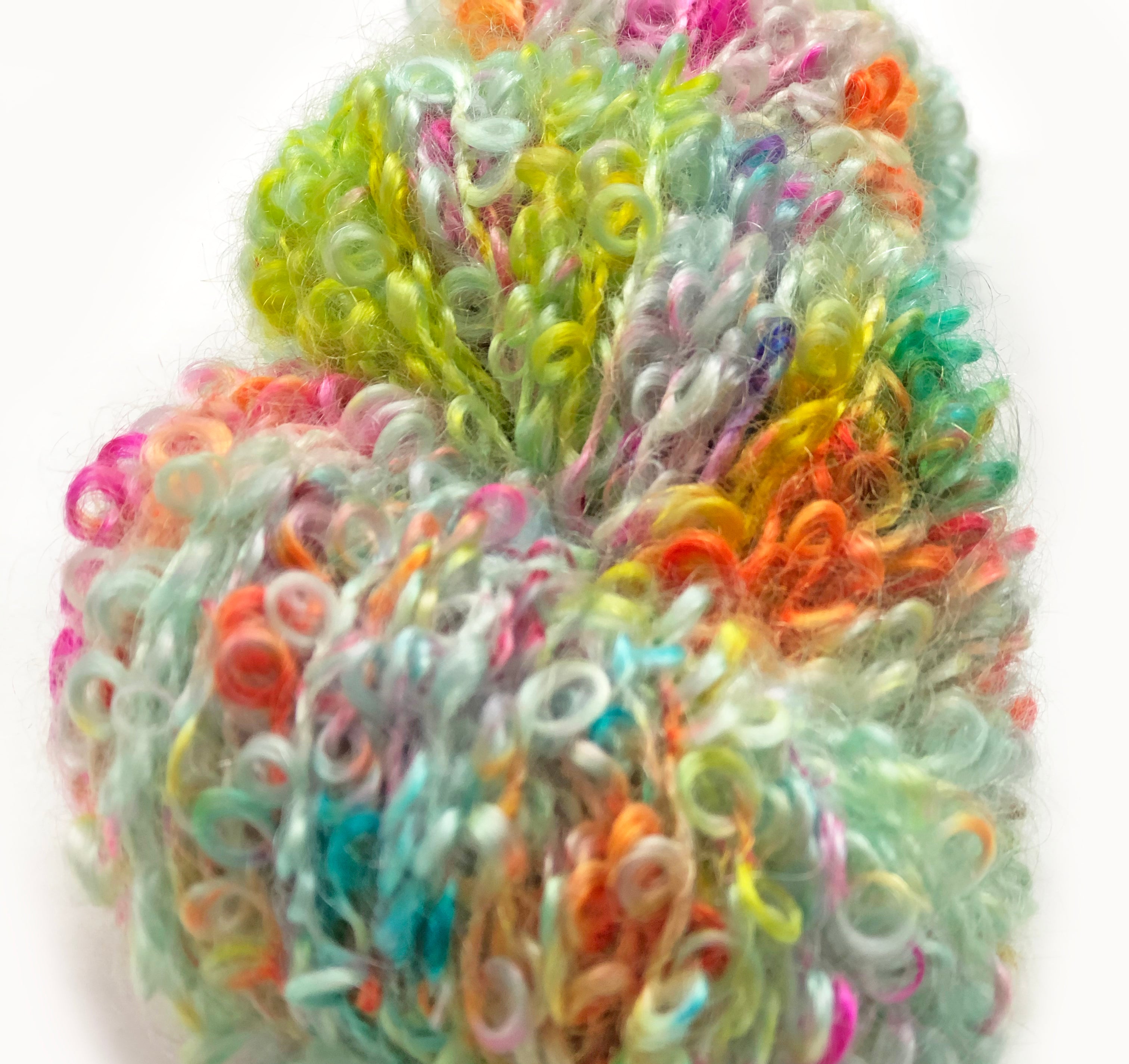 Un-dyed Silk Bouclé Yarn 100g