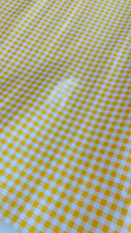 Mexican Oilcloth per metre : Yellow Gingham