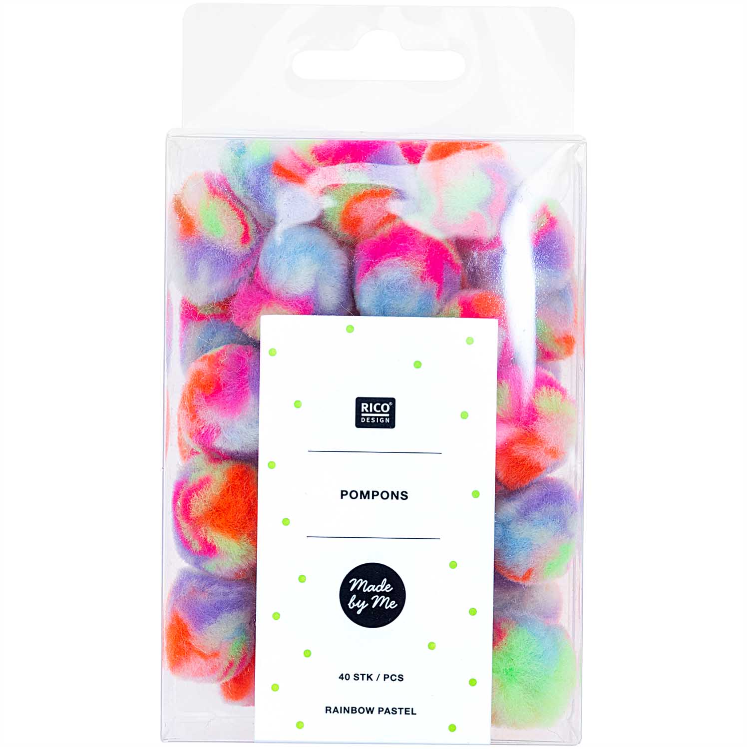 Rainbow Mini Pompoms : Box of 40