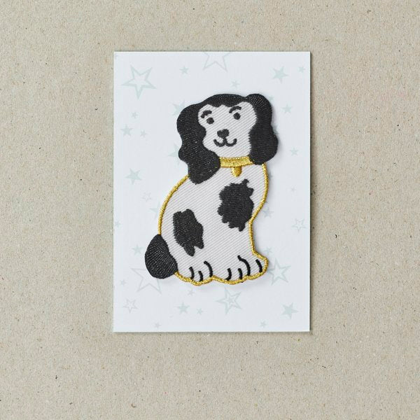 Black & White Betty Dog Iron on Patch