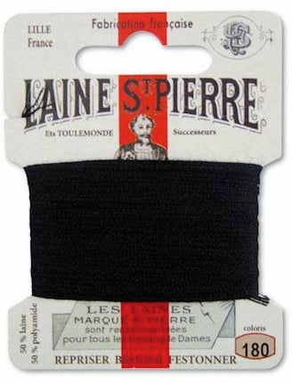Laine St Pierre Darning Wool Black 180