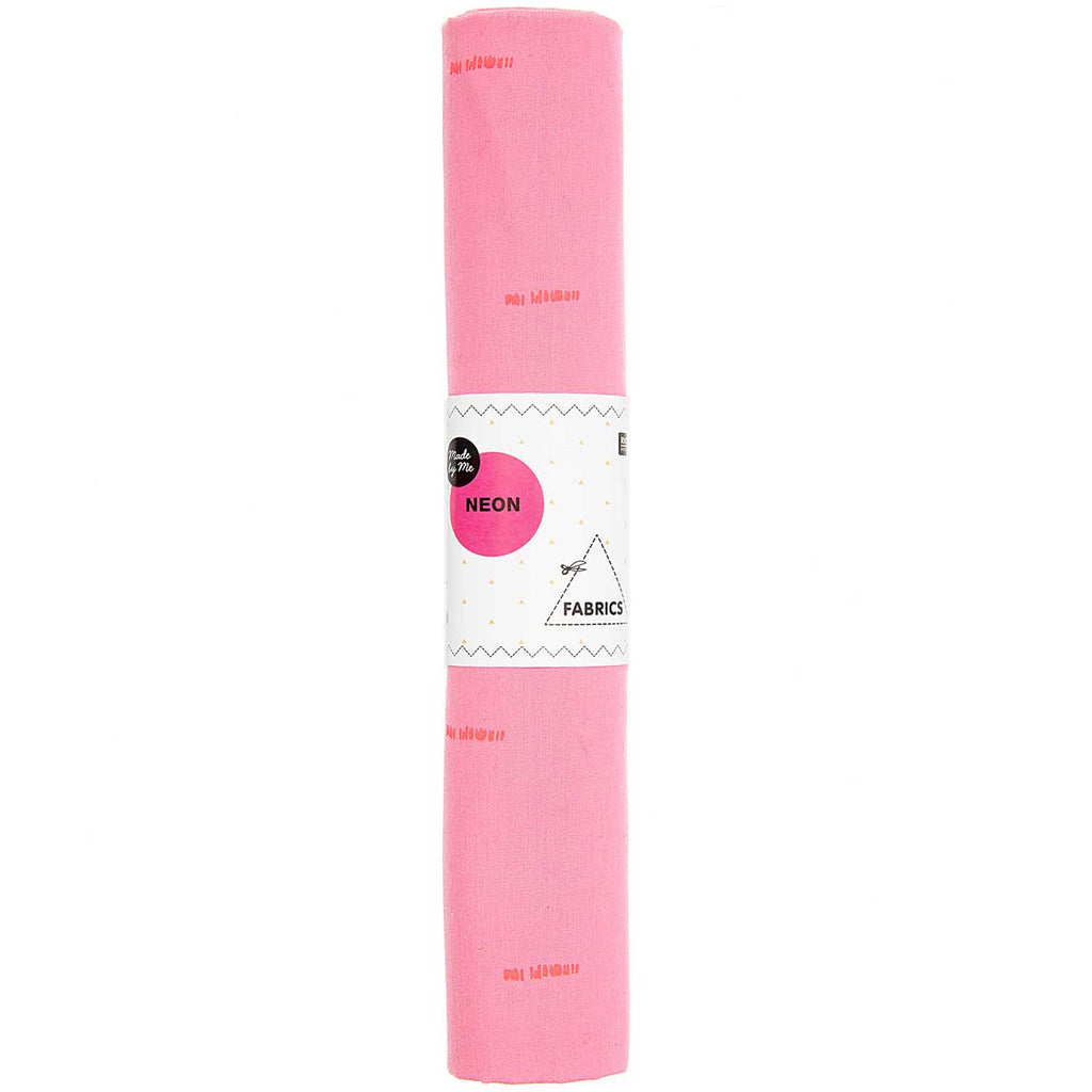 Pink with Neon Strokes 100% Cotton 50cm x 140cm