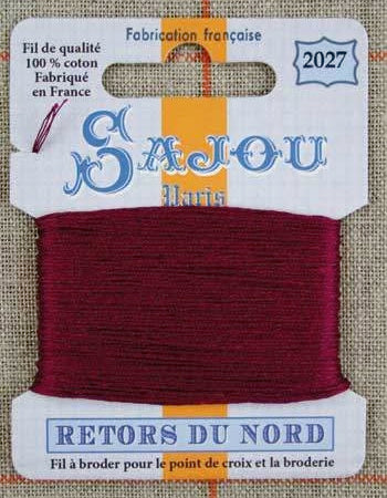 Retors Du Nord Embroidery Cotton Burgundy 2027