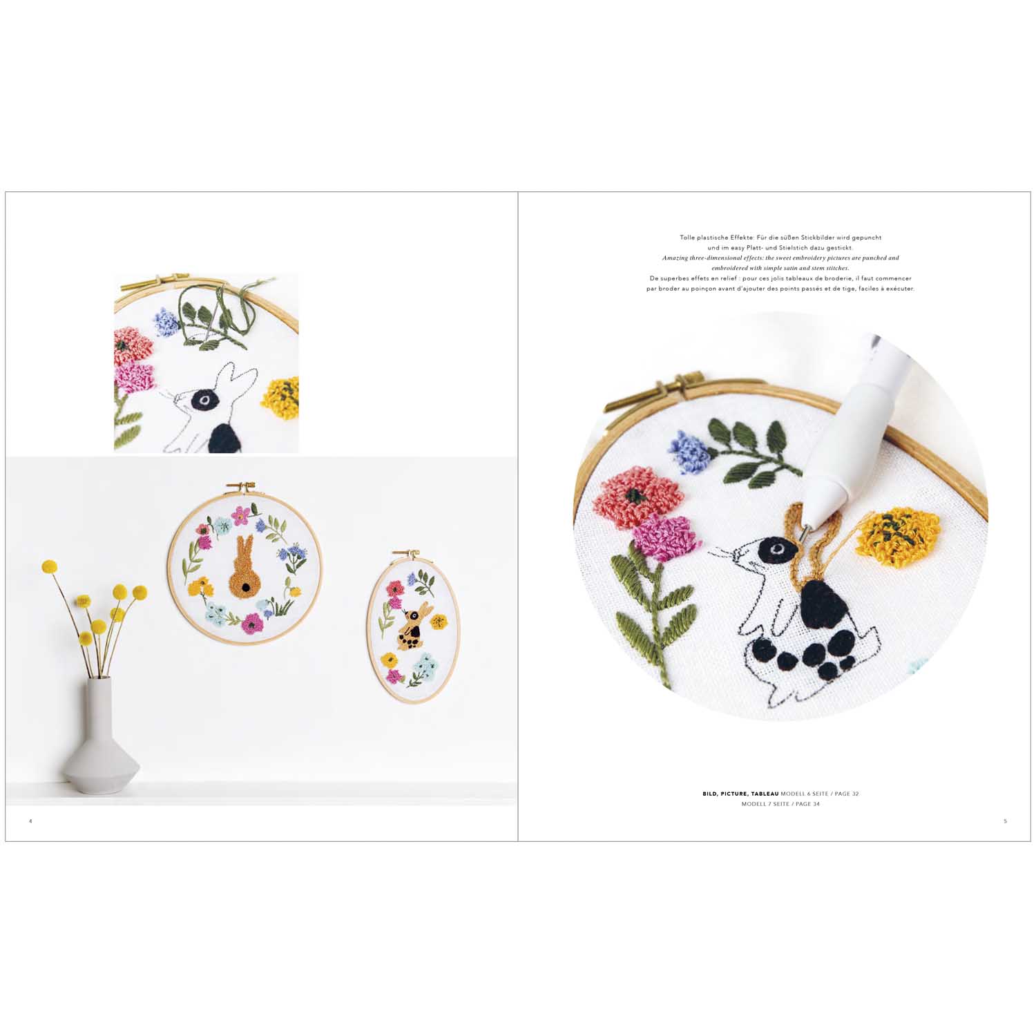 Rico Punch Needle Pattern Book & How To : Bunny Hop (Book 2)