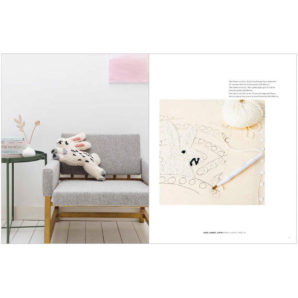 Rico Punch Needle Pattern Book & How To : Bunny Hop (Book 2)