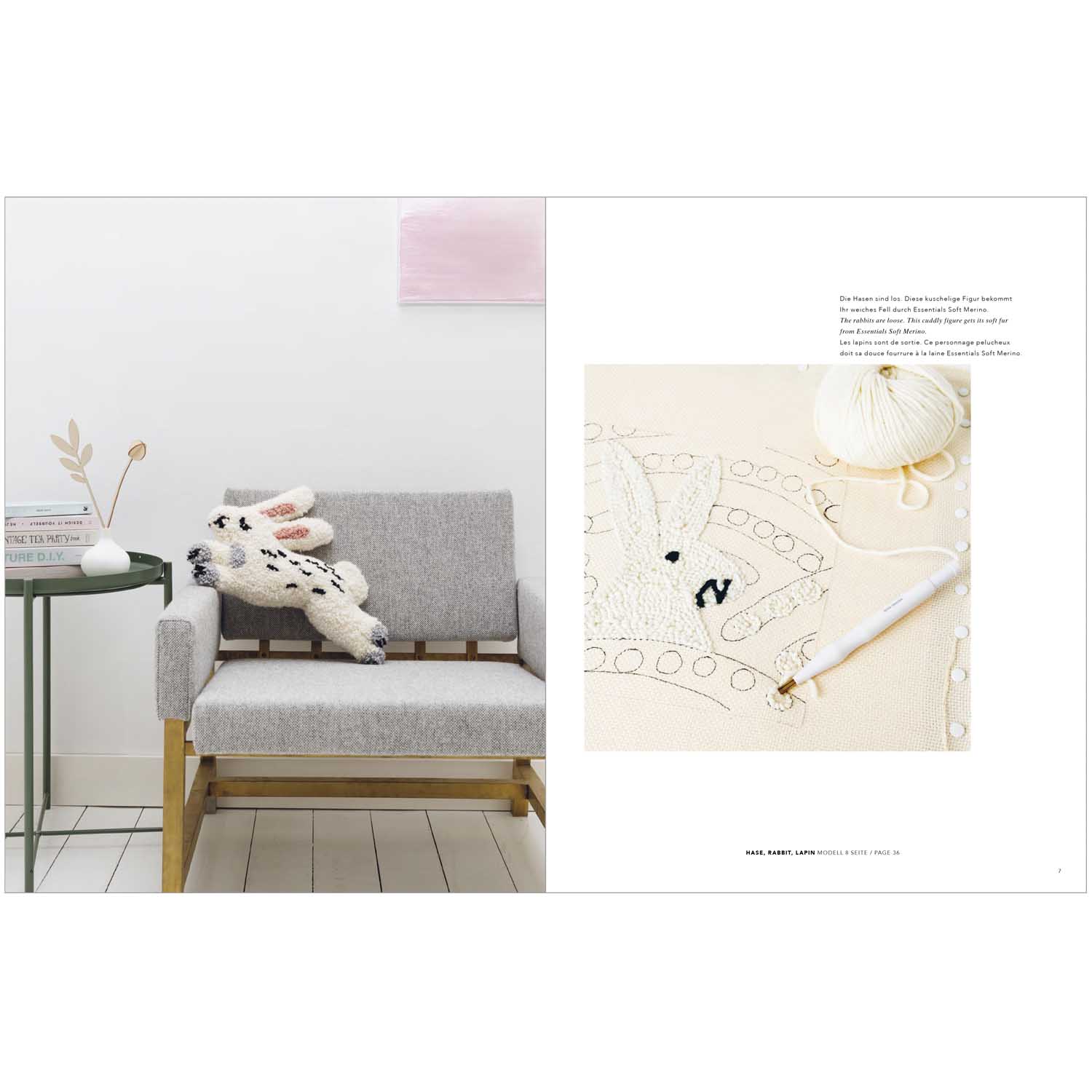 Rico Punch Needle Pattern Book & How To : Bunny Hop (Book 2)