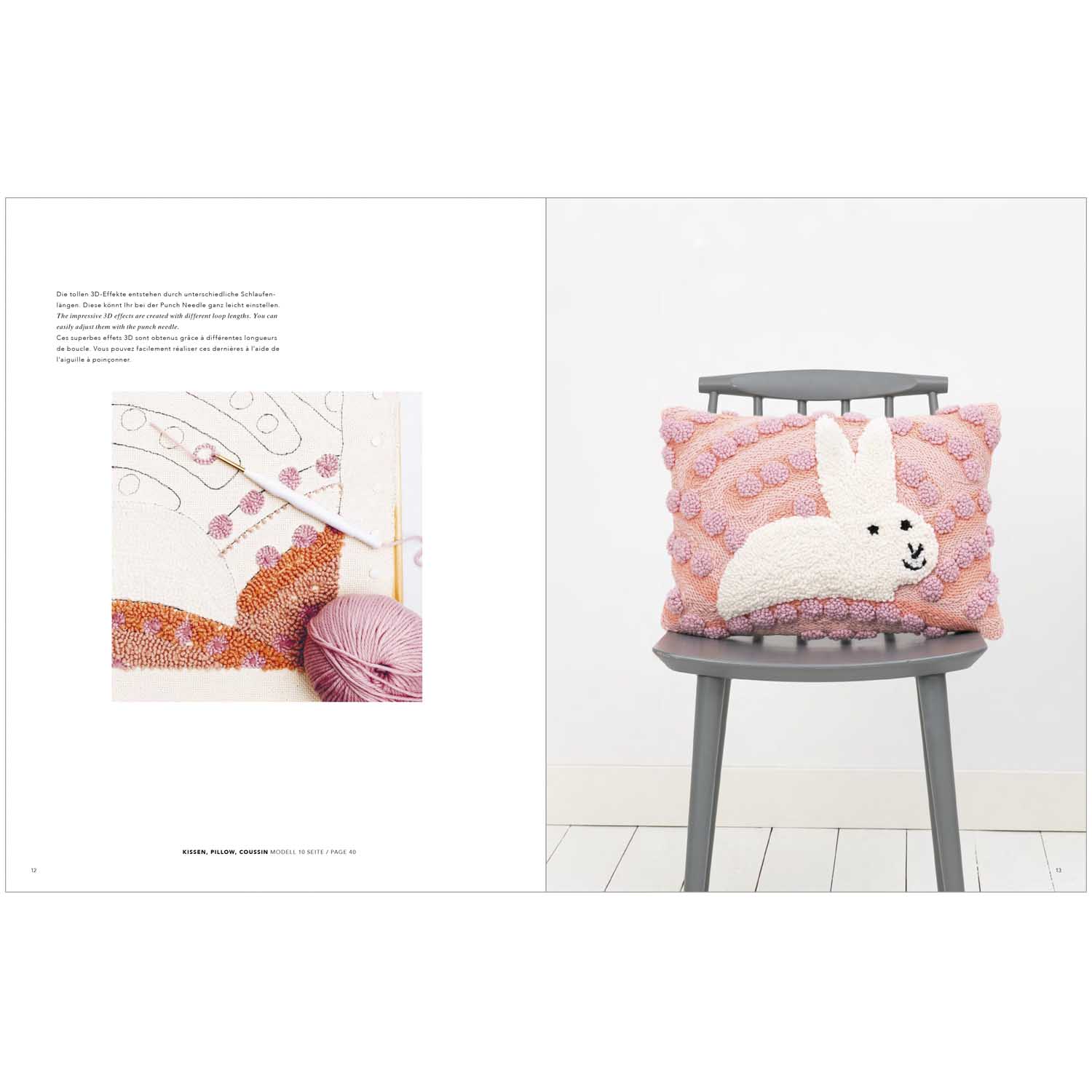 Rico Punch Needle Pattern Book & How To : Bunny Hop (Book 2)