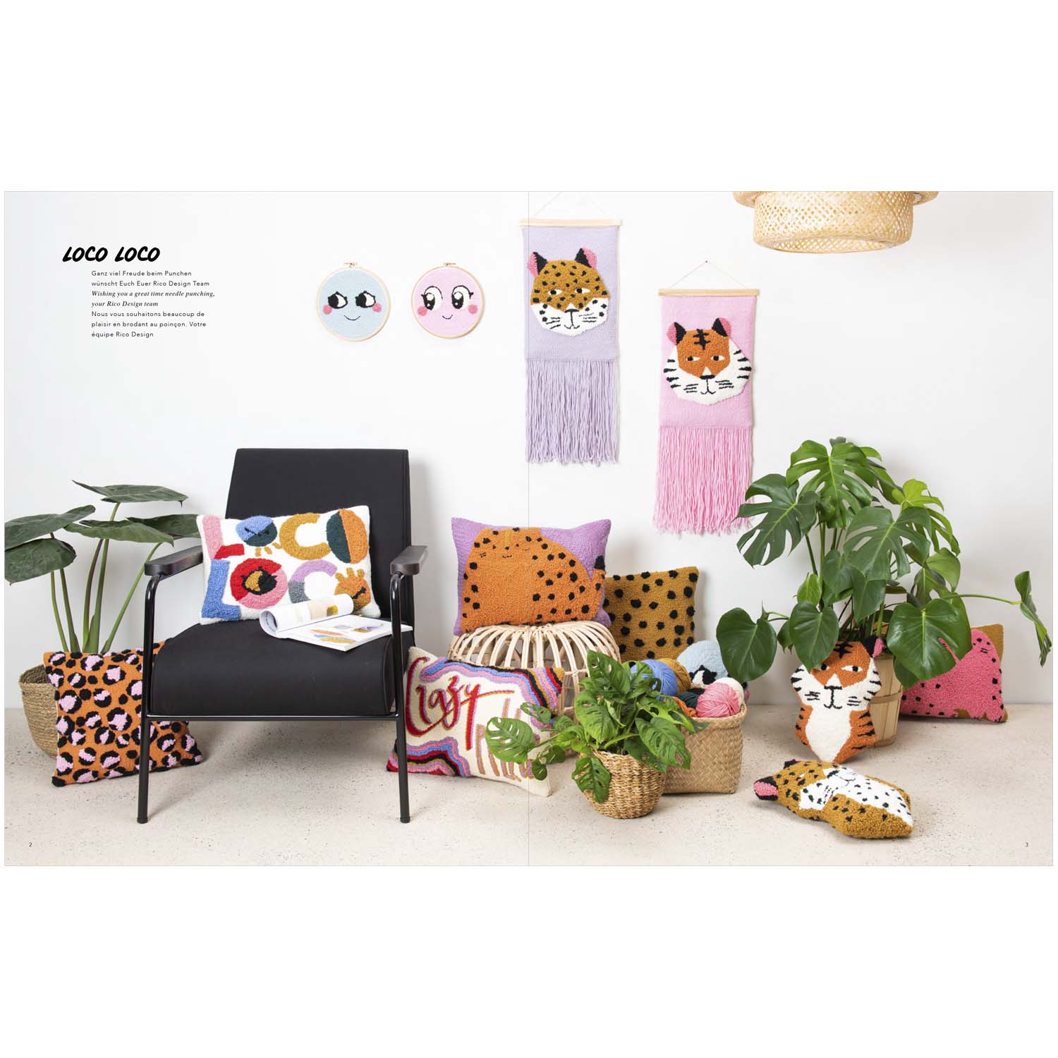 Rico Punch Needle Pattern Book & How To : Loco Loco (Book 3)