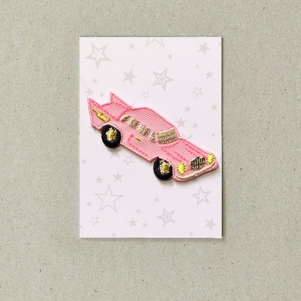 Pink Cadillac Iron on Patch