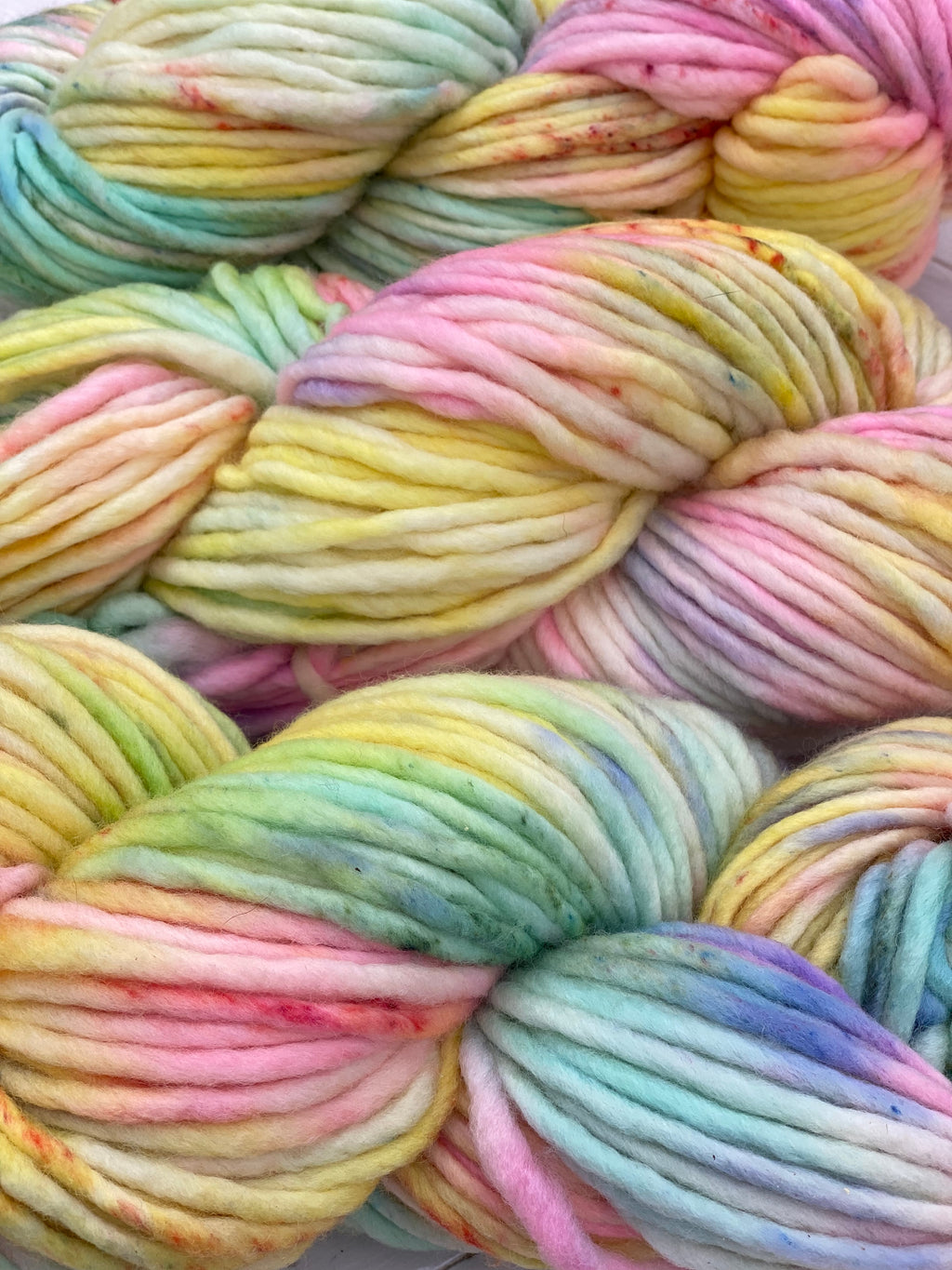 Holy Fluff Hand Dyed Super Chunky 200g : 'Treat People with Kindness'