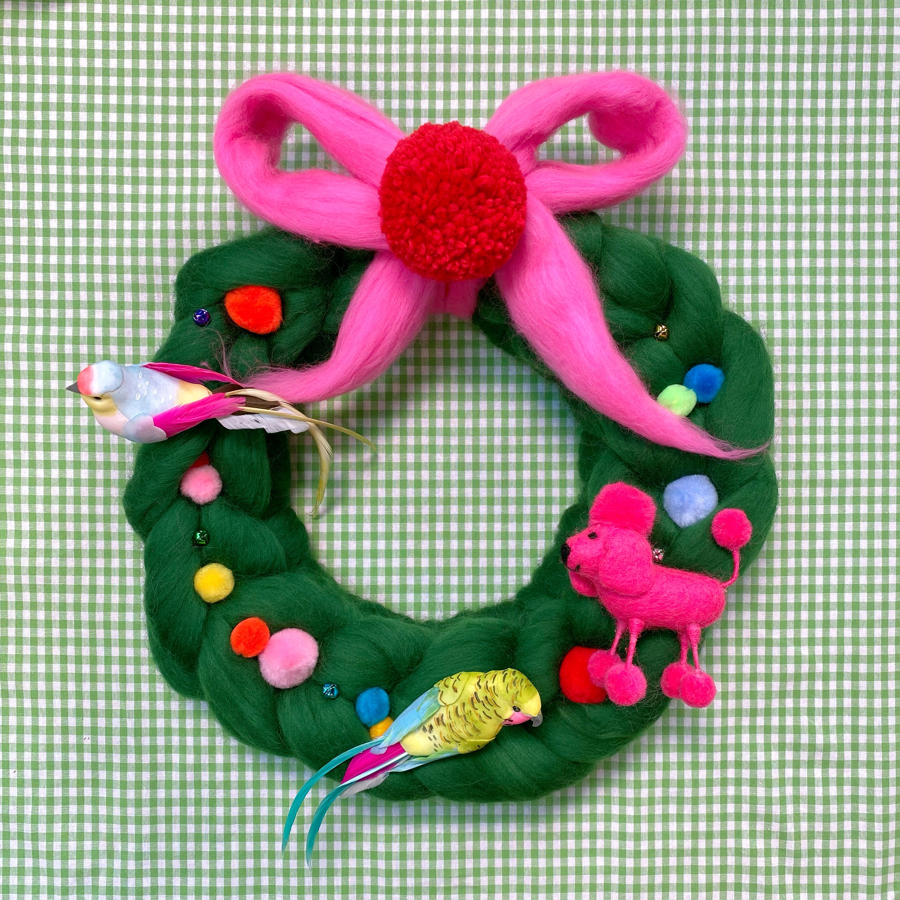 Wool Tops Wreath & Bow Kit by Gilliangladrag (Free YouTube Tutorial)