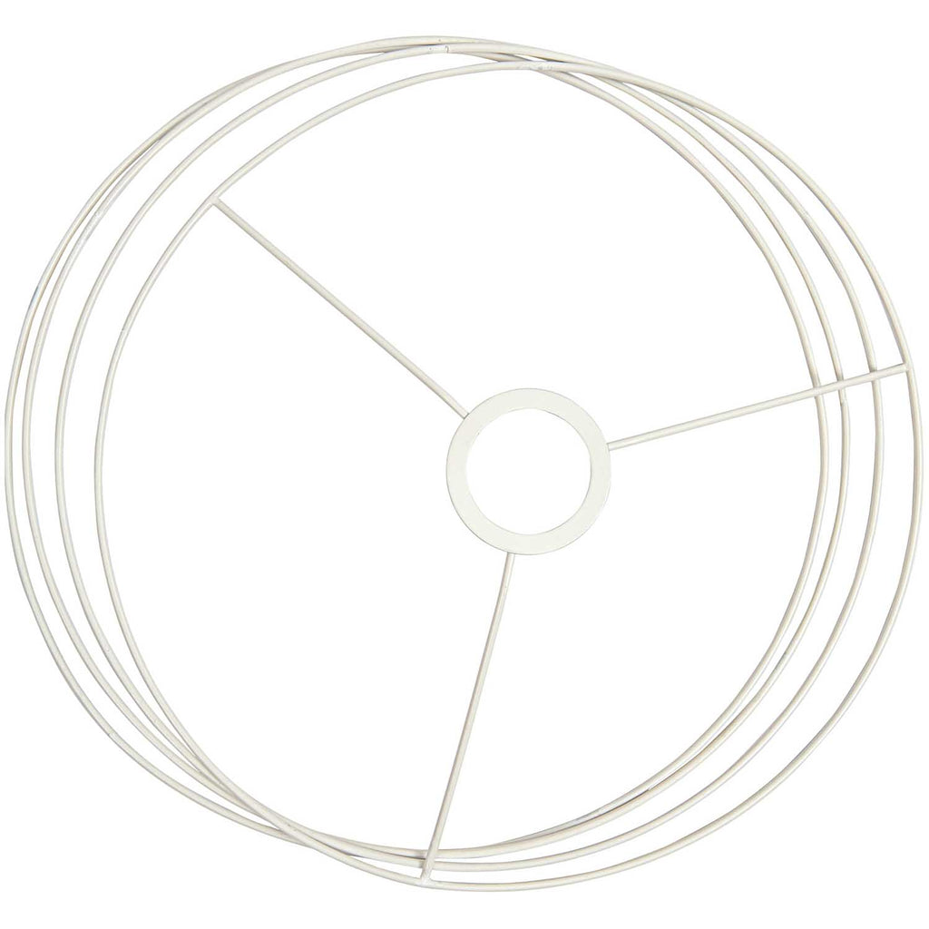 Lampshade Pendant Ring Set (White) x 30cm