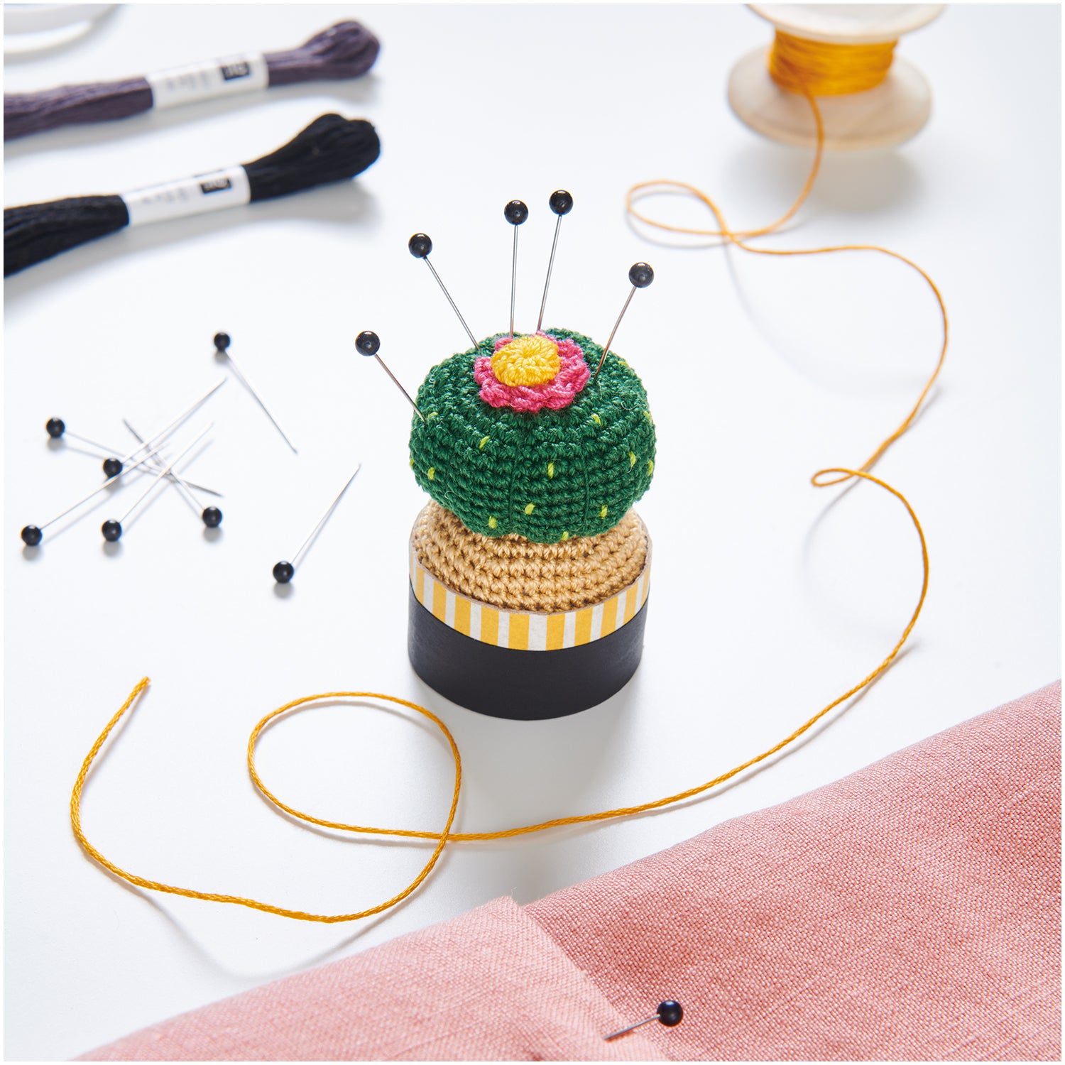 Mercerised Cotton Lace Weight Crochet Yarn Fuschia