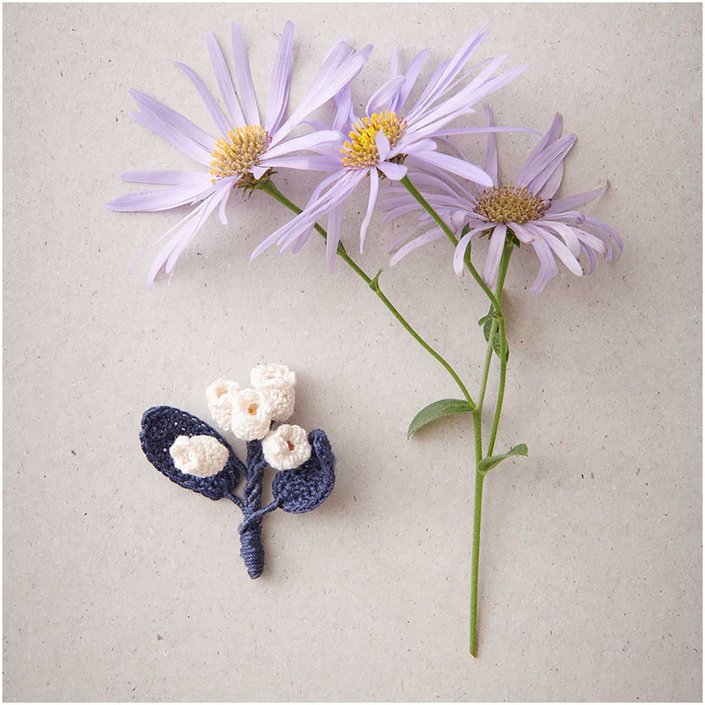 Mercerised Cotton Lace Weight Crochet Yarn Midnight Blue