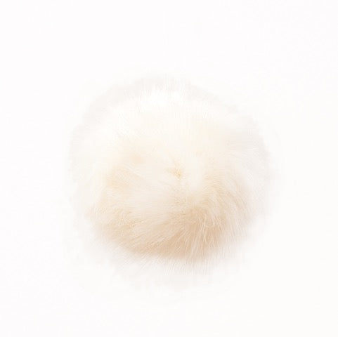 Fake fur Pompom 10cm Cream