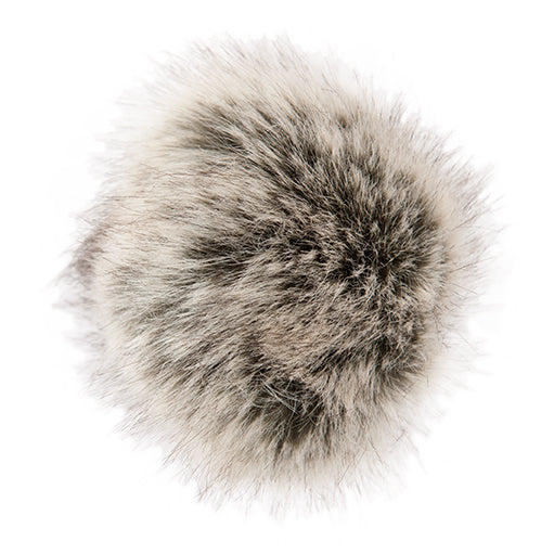 Fake fur Pompom 10cm Black Nature 25