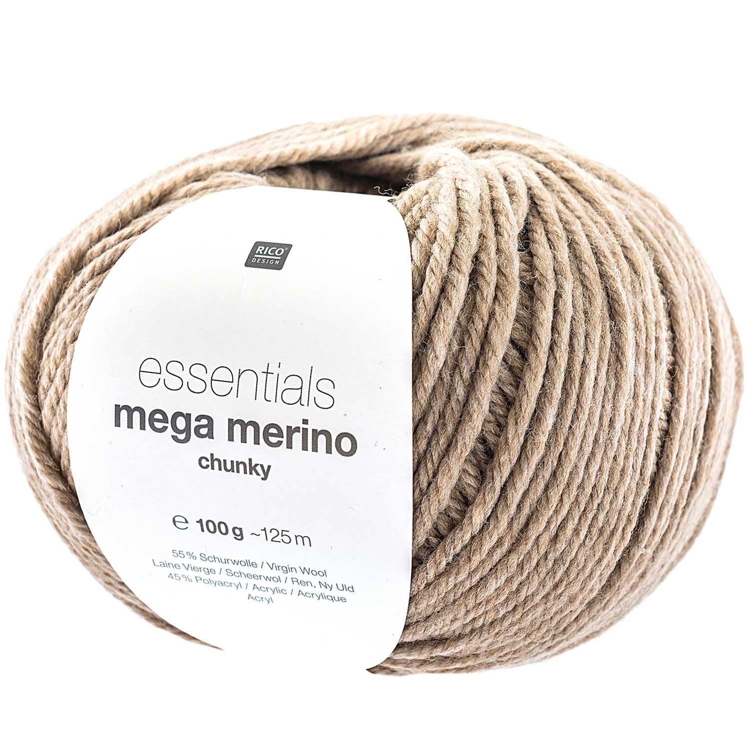 Rico Essentials Mega Wool Chunky : Ecru 002