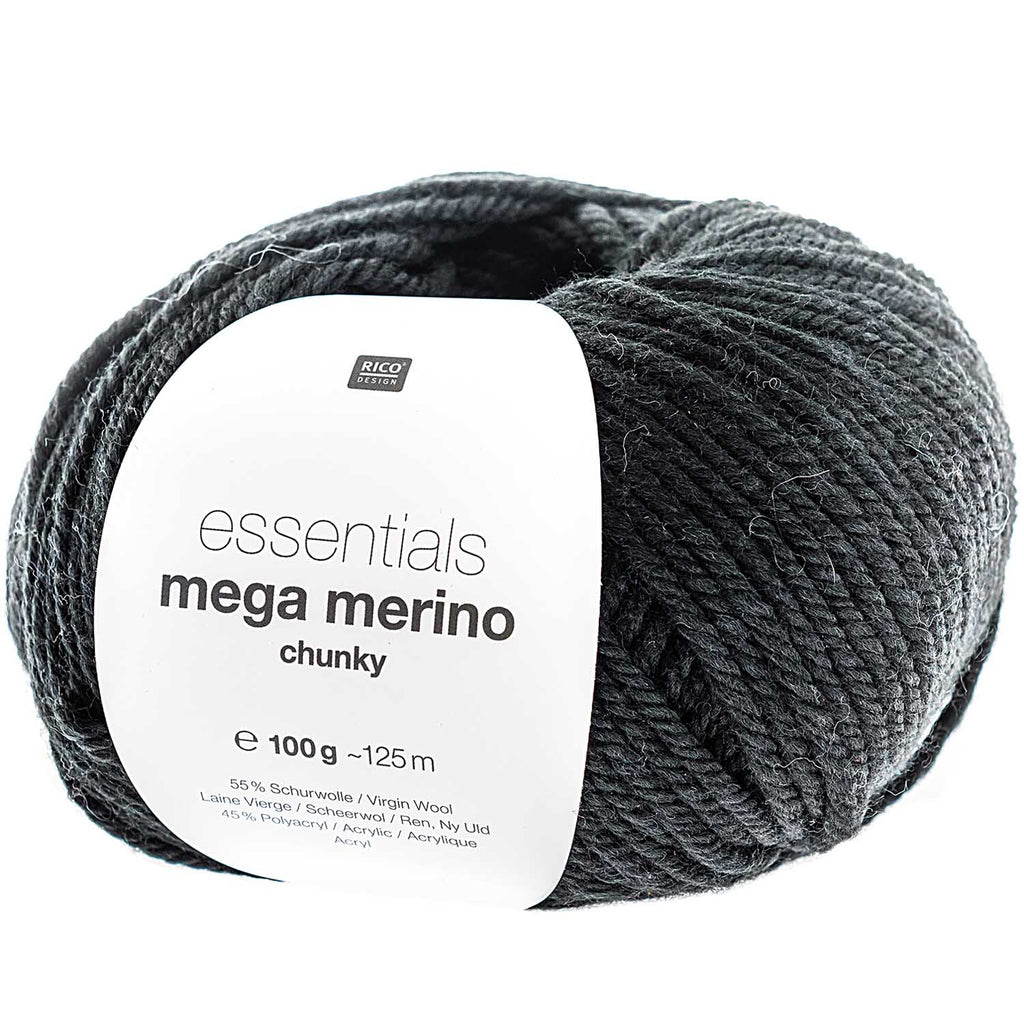 Rico Essentials Mega Wool Chunky : Black 016