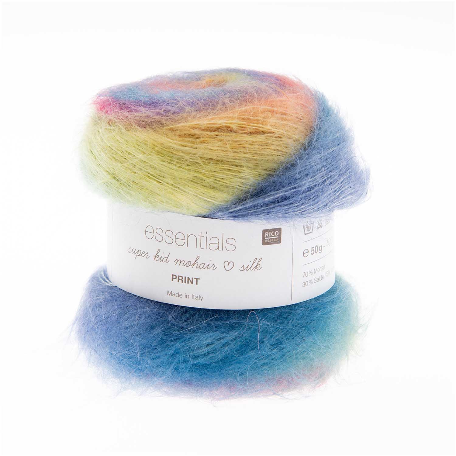 Rico Essentials Super Kid Mohair Silk Print 50g  001