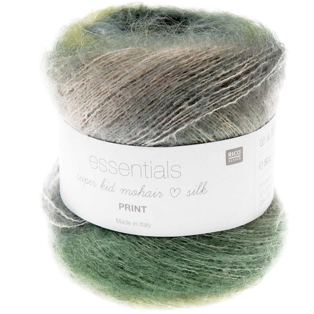 Rico Essentials Super Kid Mohair Silk Print 50g  010 Forest