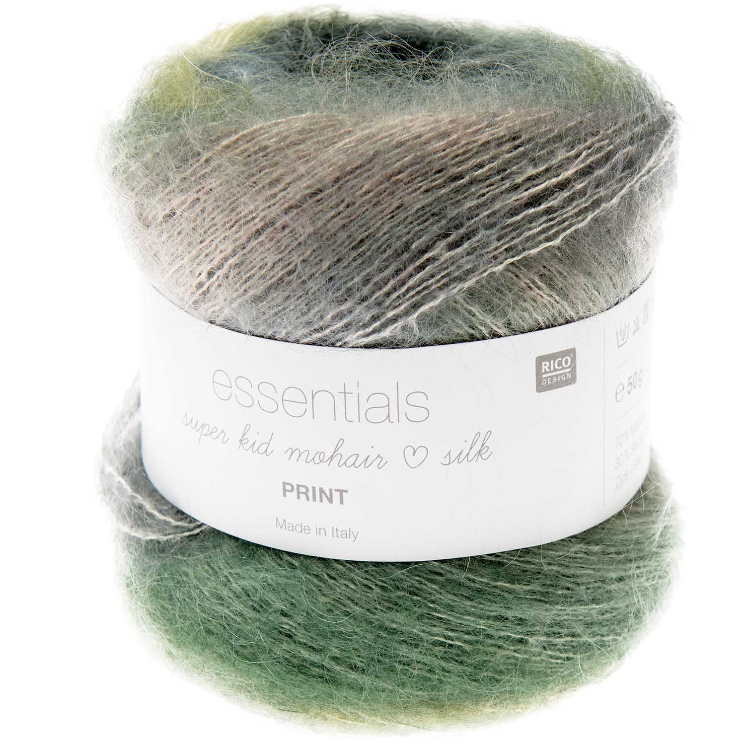 Rico Essentials Super Kid Mohair Silk Print 50g  010 Forest