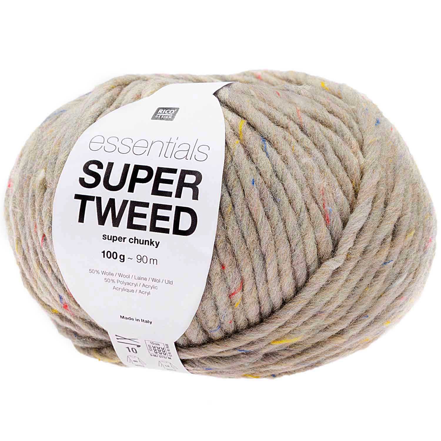 Rico Essentials Super - Super TWEED Chunky Yarn GREY 005