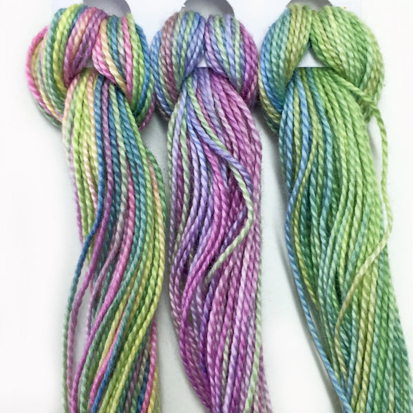 Hand Dyed Perle 8 threads x 3 Grapes