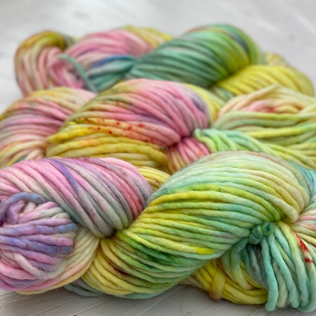 Holy Fluff Hand Dyed Super Chunky 200g : 'Treat People with Kindness'
