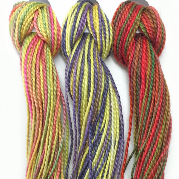 Hand Dyed Perle 8 threads x 3 Freesia