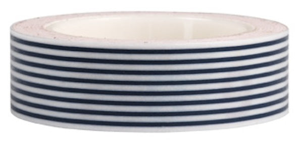 Washi Tape black and white horizontal stripe