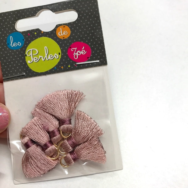 5 x Mini Tassel 514 Vintage Pink 2cm