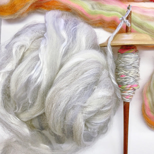 A Silkworm Kissed my Banana House Blend Wooltops for Felting & Spinning 100g