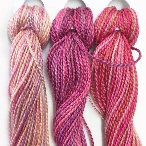 Hand Dyed Perle 8 threads x 3 Snaps