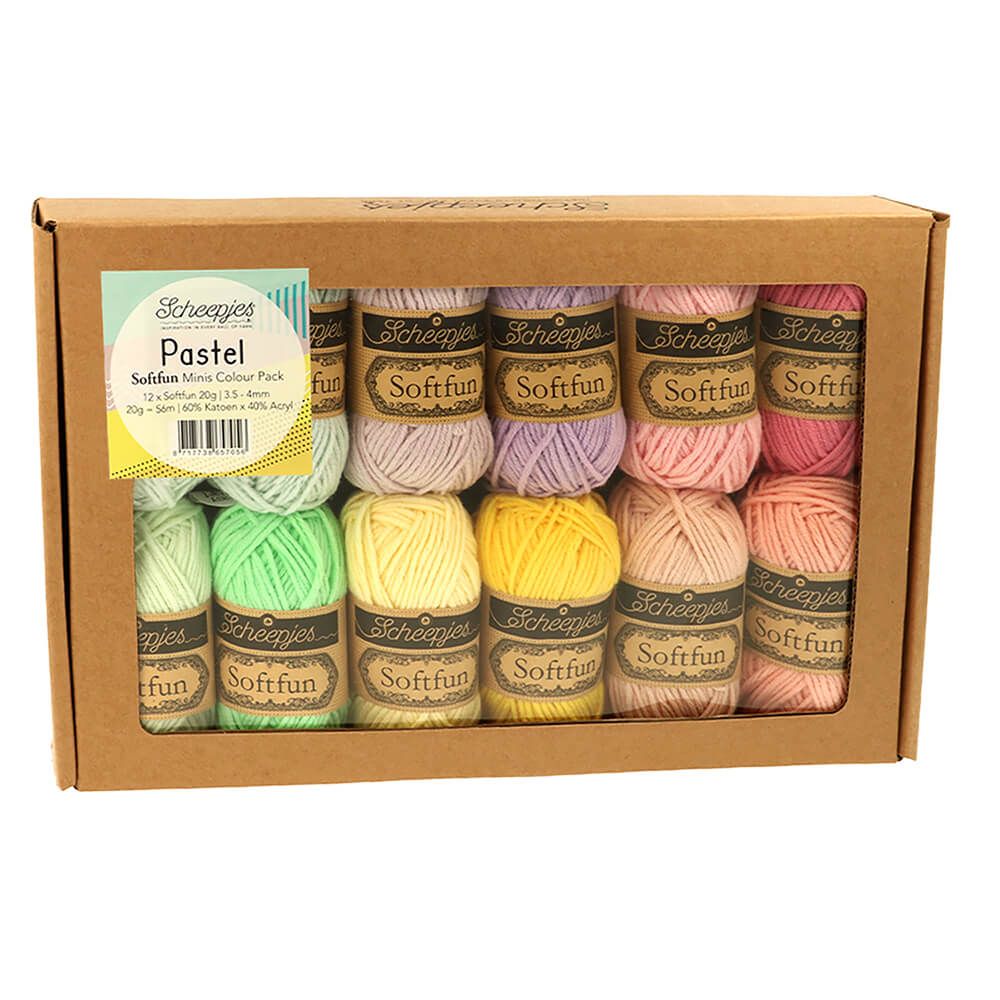 Scheepjes Softfun Colour Pack 12 x 20g Pastel