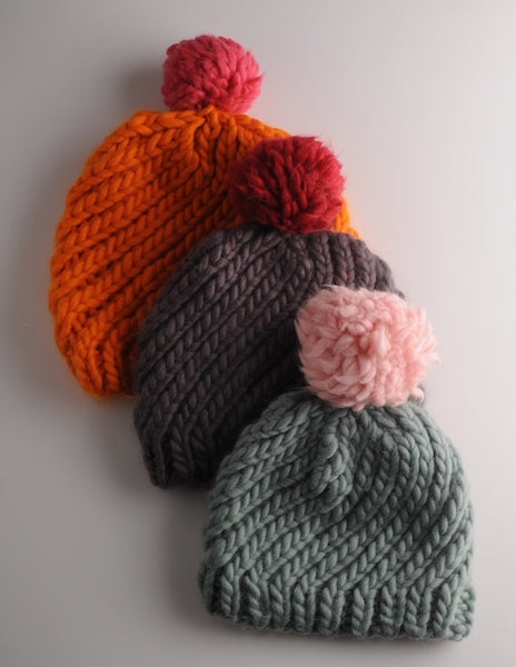 Plump Super Chunky Knitting Pattern - Swirly Hat