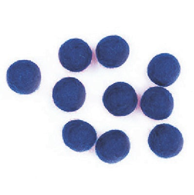 Felt Balls - Blue x 10 (D)