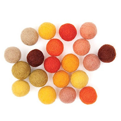 Felt Balls - Yellow mix x 20