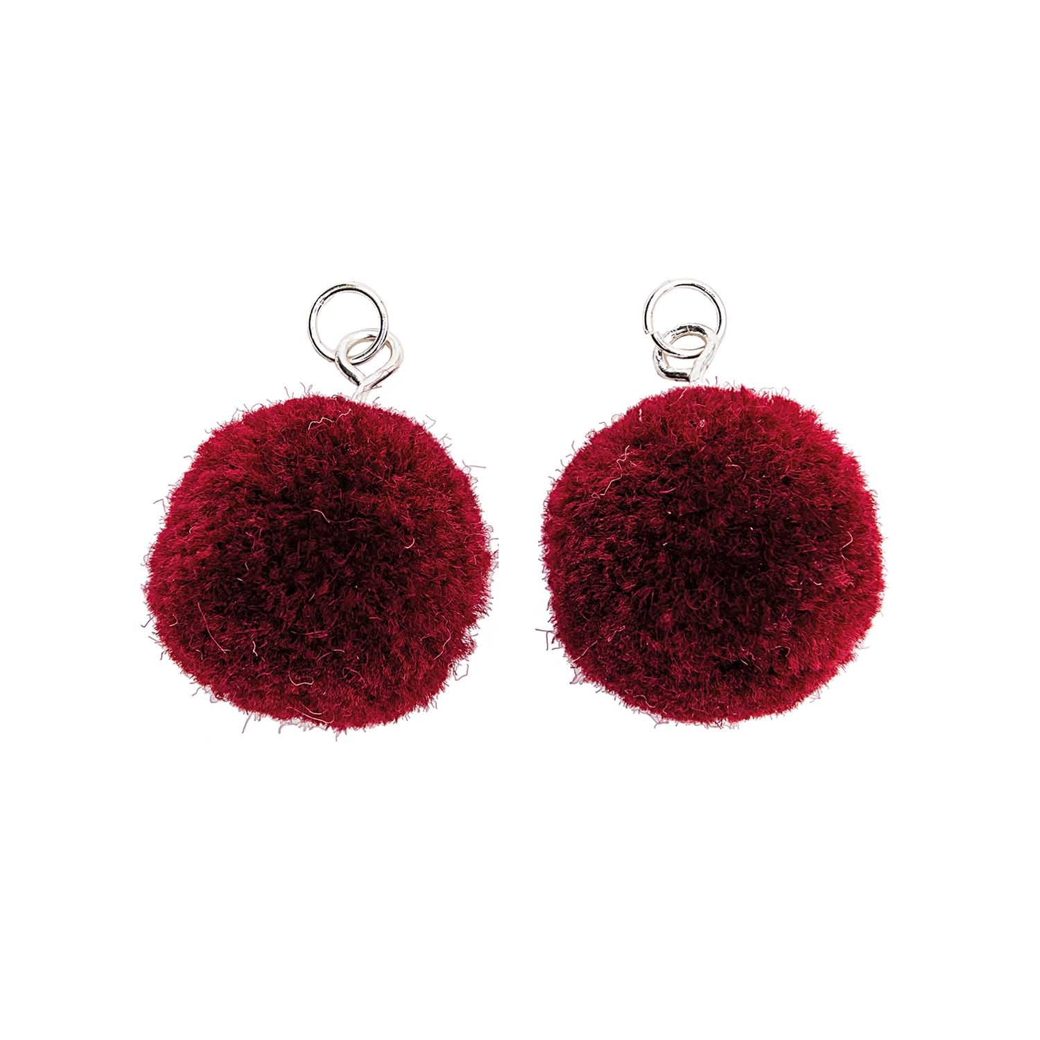 Pompoms 20mm  x Wine Red x 2