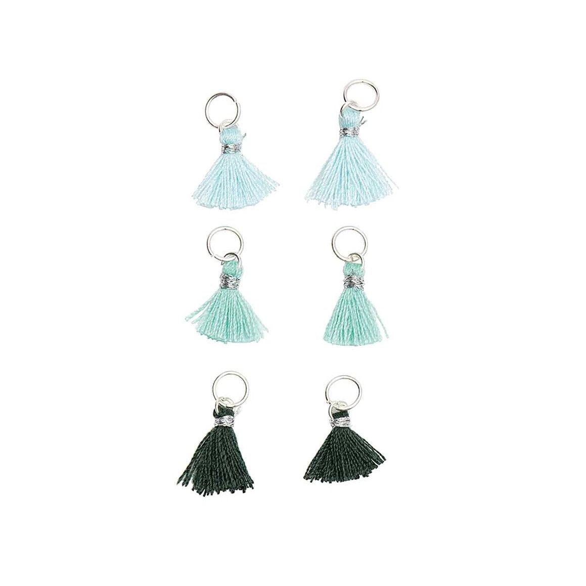 Mini Tassels 11mm x 6 : Turquoise