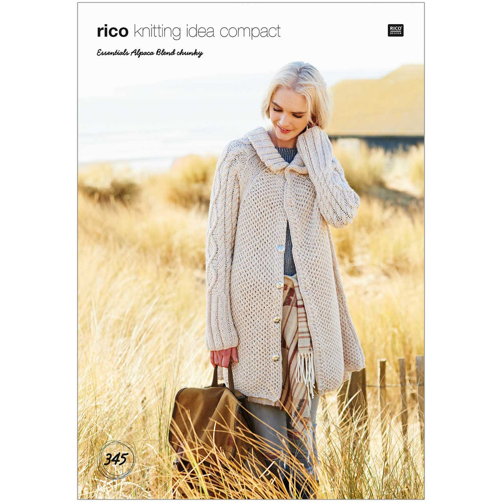 Rico Alpaca Blend Chunky Knitting Pattern 345