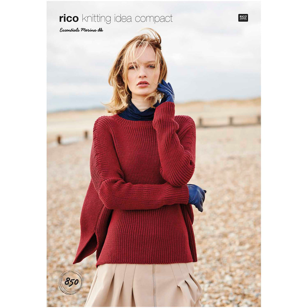 Rico Essentials Merino DK Pattern 850 Boat Neck Sweater