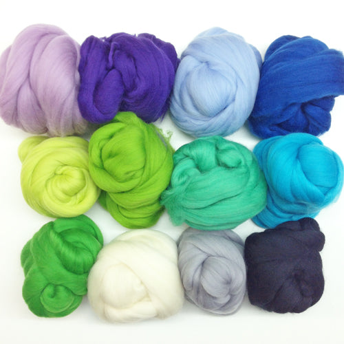 Merino Wool Tops 500g All Chilled Out Cool Colours