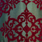 Wired Arabesque Christmas Flock Ribbon